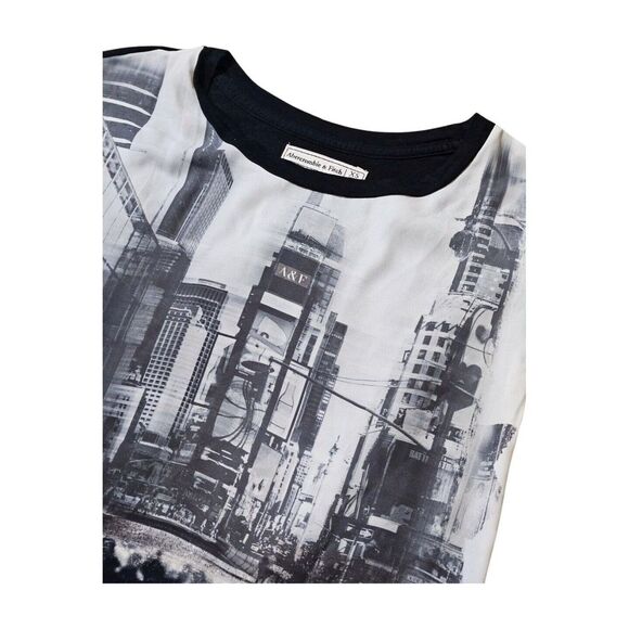 Abercrombie & Fitch New York City Graphic Shirt Sleeve Shirt Y2K Women's‎ XS - Picture 1 of 7